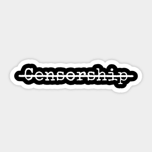 Censorship (White) Sticker